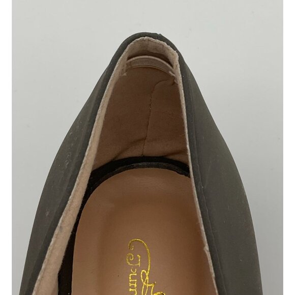 Journee Collection Charcoal Gray Point Toe D'Orsay 3 in Heel size 11 - Picture 13 of 14